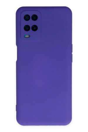 Oppo A54 4G Kılıf Nano içi Kadife Silikon - Mor-(5796)