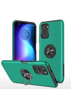 Xiaomi Poco F3 Kılıf Elit Yüzüklü Kapak - Yeşil-(5796)