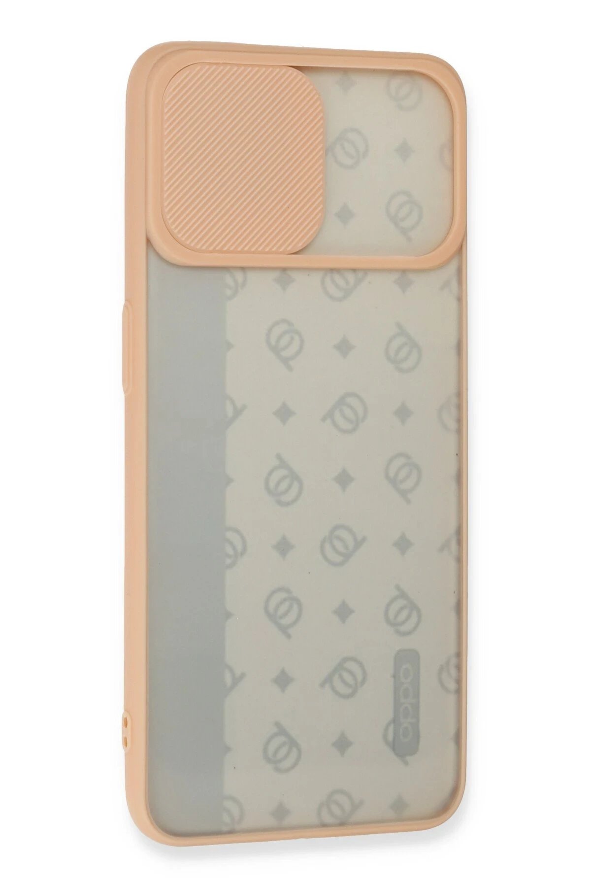 Oppo Reno 4 Lite Kılıf Palm Buzlu Kamera Sürgülü Silikon - Pembe-(5796) - Görsel 2