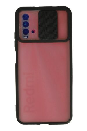 Xiaomi Redmi 9T Kılıf Palm Buzlu Kamera Sürgülü Silikon - Siyah-(5796)