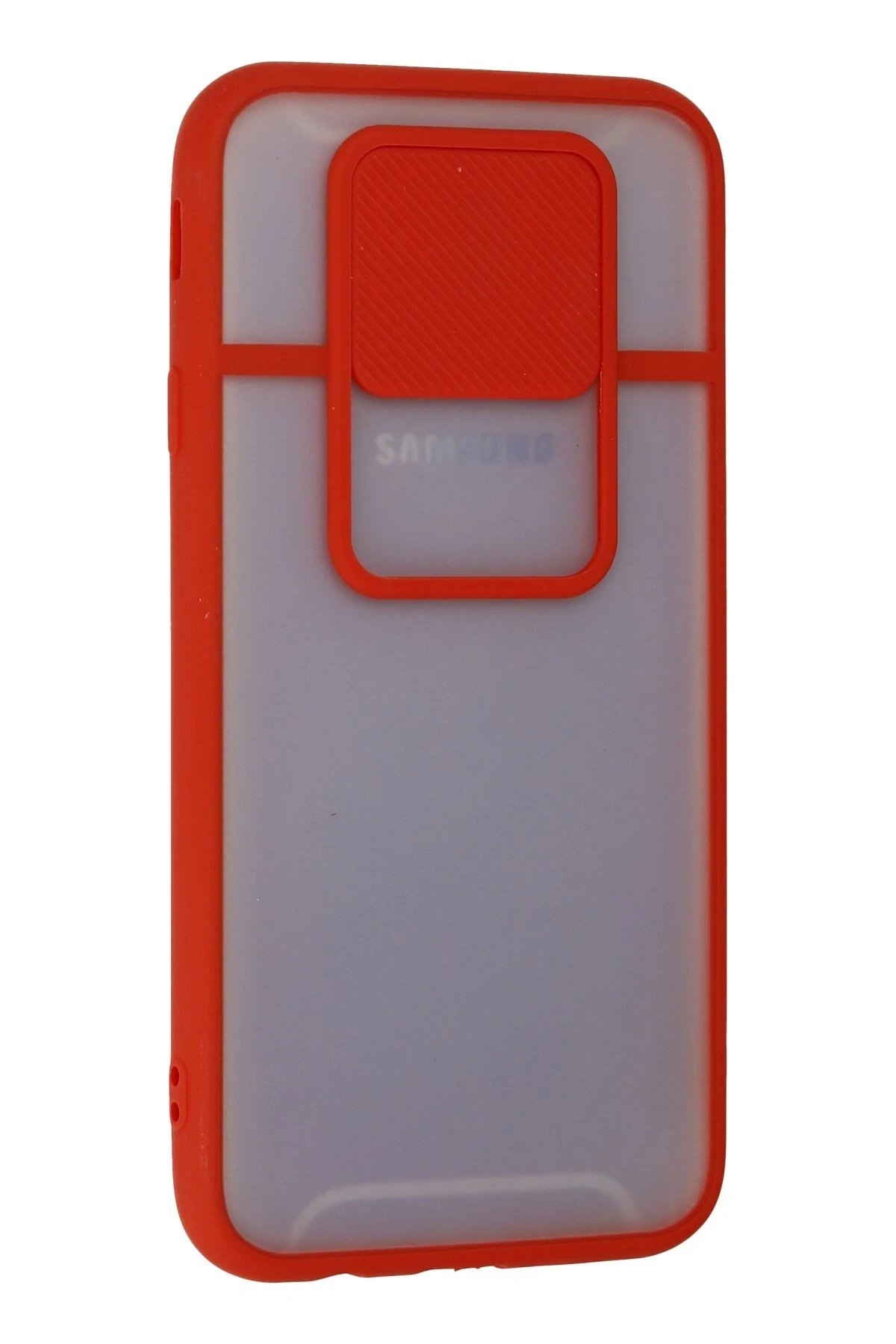 Samsung Galaxy J7 Pro / J730 Kılıf Palm Buzlu Kamera Sürgülü Silikon - Kırmızı-(5796) - Görsel 3