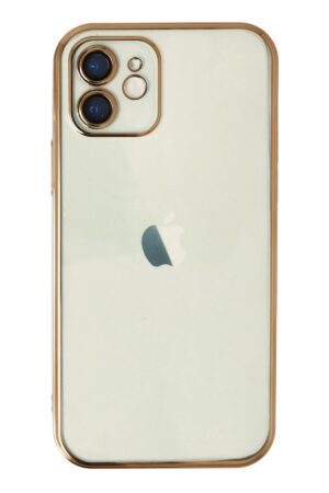 iPhone 11 Kılıf Lensli Silikon - Gold-(5796)