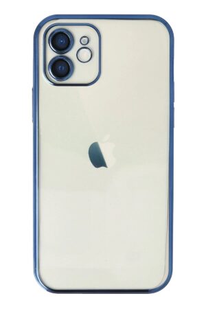 iPhone 12 Kılıf Lensli Silikon - Lacivert-(5796)