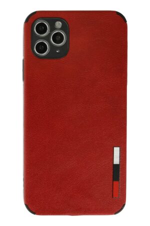 iPhone 11 Pro Max Kılıf Loop Deri Silikon - Kırmızı-(5796)