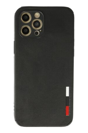 iPhone 12 Pro Kılıf Loop Deri Silikon - Siyah-(5796)