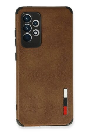 Samsung Galaxy A72 Kılıf Loop Deri Silikon - Kahverengi-(5796)