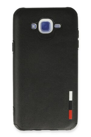 Samsung Galaxy J7 Kılıf Loop Deri Silikon - Siyah-(5796)
