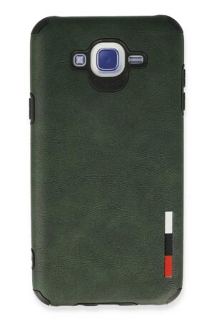 Samsung Galaxy J7 Kılıf Loop Deri Silikon - Yeşil-(5796)