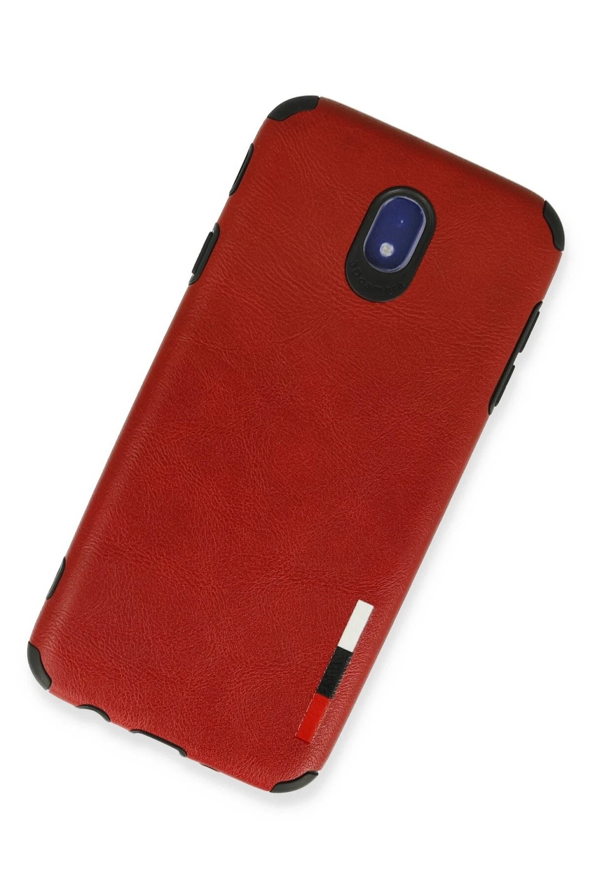 Samsung Galaxy J7 Pro / J730 Kılıf Loop Deri Silikon - Kırmızı-(5796) - Görsel 2