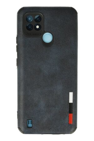 Realme C21 Kılıf Loop Deri Silikon - Lacivert-(5796)
