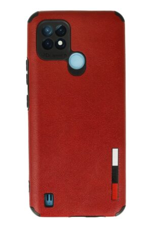 Realme C21 Kılıf Loop Deri Silikon - Kırmızı-(5796)