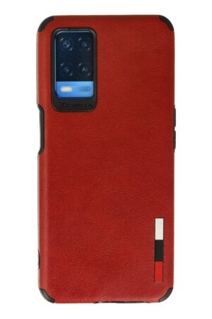 Oppo A54 4G Kılıf Loop Deri Silikon - Kırmızı-(5796)