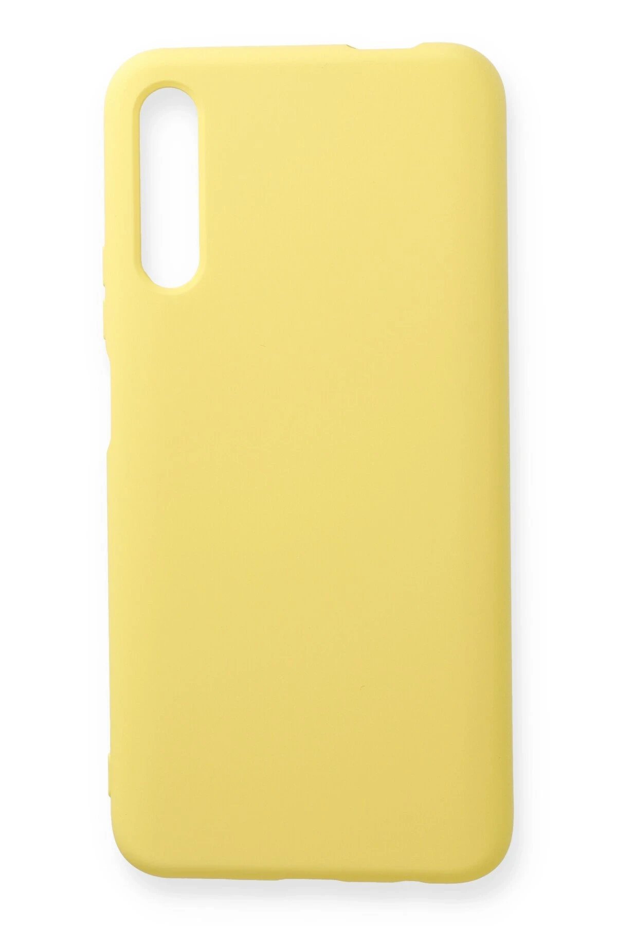 Huawei P Smart Pro / Y9S Kılıf Nano içi Kadife Silikon - Sarı-(5796)