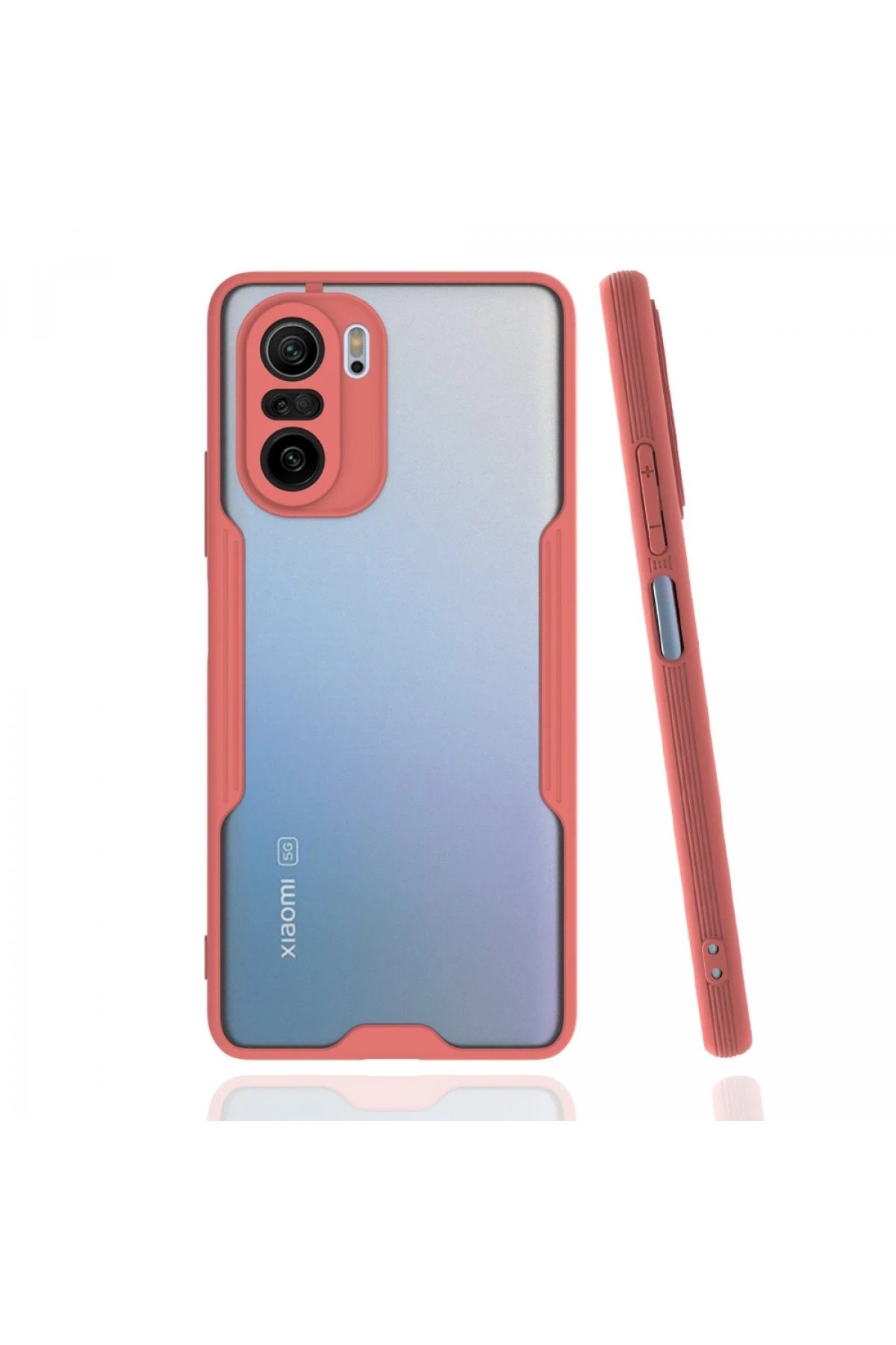 Xiaomi Poco F3 Kılıf Platin Silikon - Pembe-(5796)
