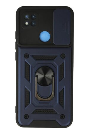 Xiaomi Redmi 9C Kılıf Pars Lens Yüzüklü Silikon - Lacivert-(5796)