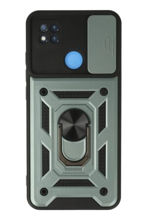 Xiaomi Redmi 9C Kılıf Pars Lens Yüzüklü Silikon - Yeşil-(5796)