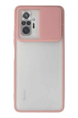 Xiaomi Redmi Note 10 Pro Kılıf Palm Buzlu Kamera Sürgülü Silikon - Pembe-(5796)