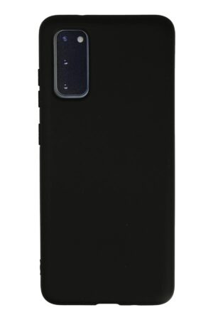Samsung Galaxy S20 Kılıf Nano içi Kadife Silikon - Siyah-(5796)