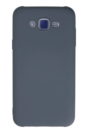 Samsung Galaxy J7 Kılıf Nano içi Kadife Silikon - Gri-(5796)