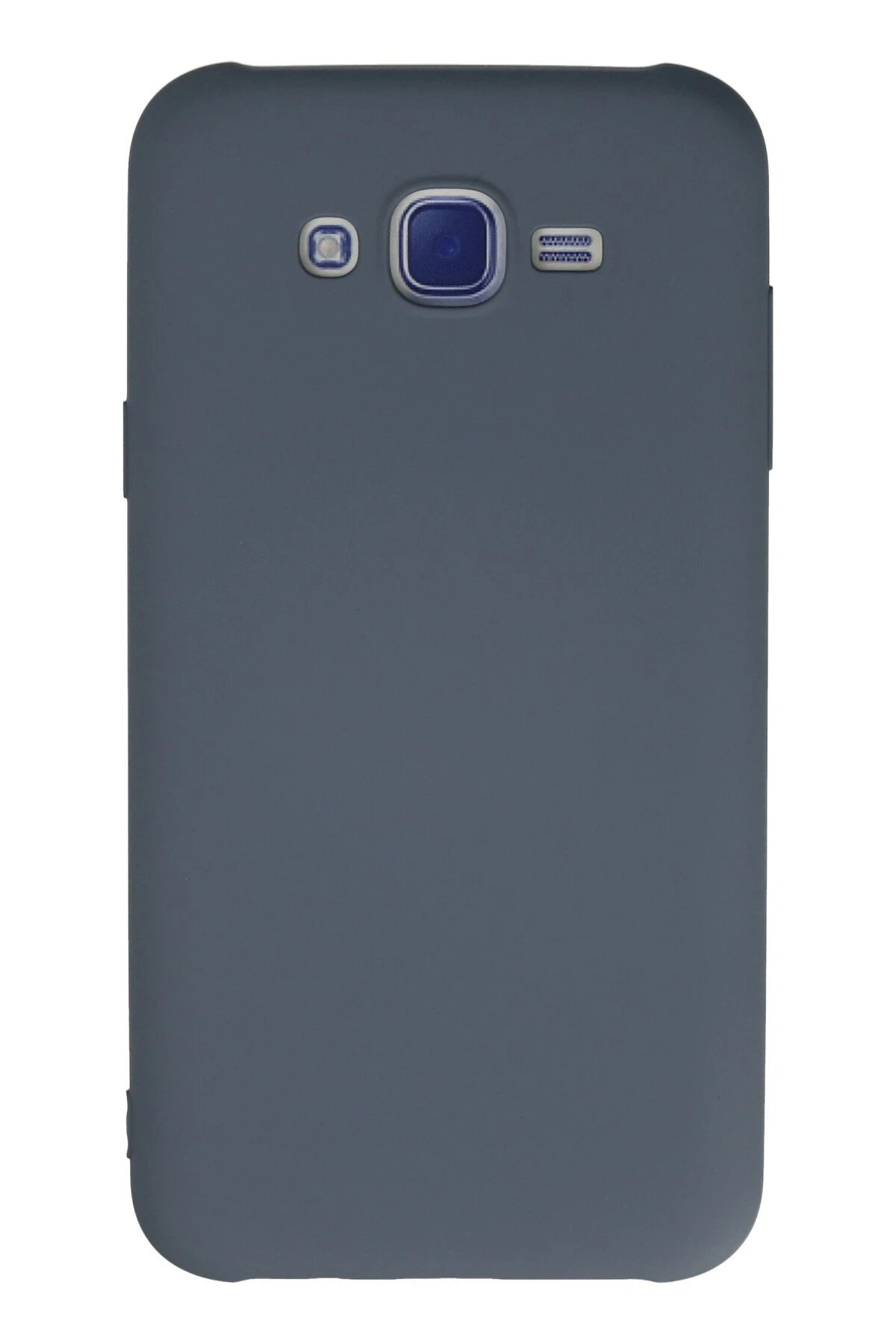 Samsung Galaxy J7 Kılıf Nano içi Kadife Silikon - Gri-(5796)