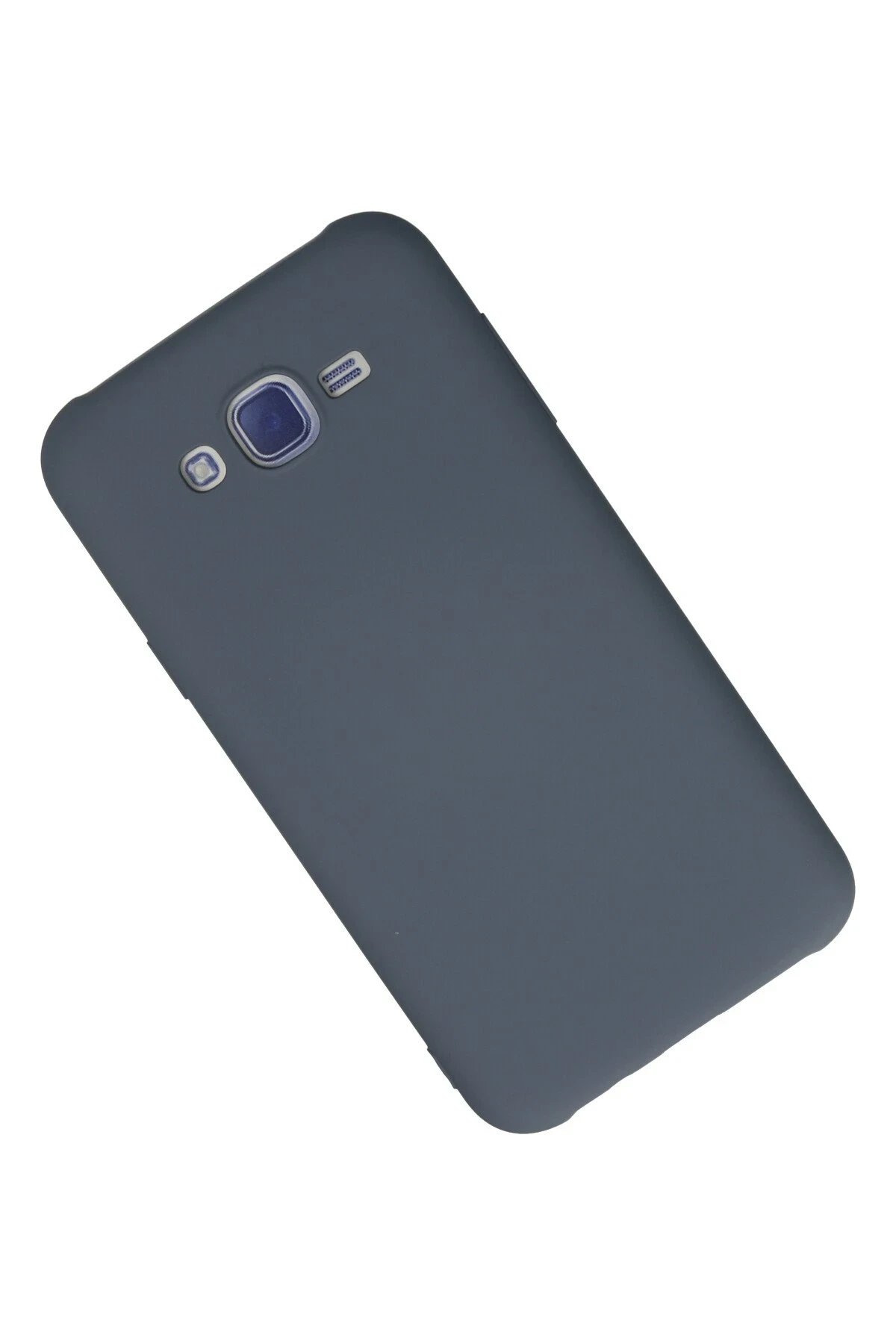 Samsung Galaxy J7 Kılıf Nano içi Kadife Silikon - Gri-(5796) - Görsel 2