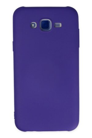 Samsung Galaxy J7 Kılıf Nano içi Kadife Silikon - Mor-(5796)