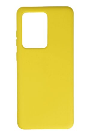 Samsung Galaxy S20 Ultra Kılıf Nano içi Kadife Silikon - Sarı-(5796)