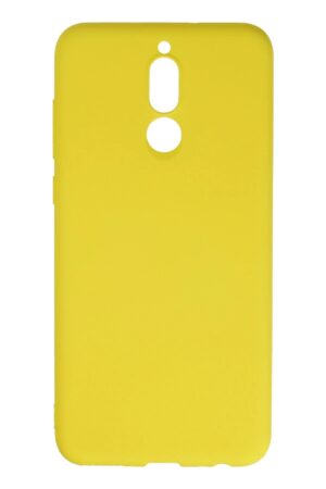 Huawei Mate 10 Lite Kılıf Nano içi Kadife Silikon - Sarı-(5796)