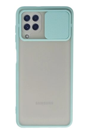 Samsung Galaxy A22 Kılıf Palm Buzlu Kamera Sürgülü Silikon uaz-(5796)