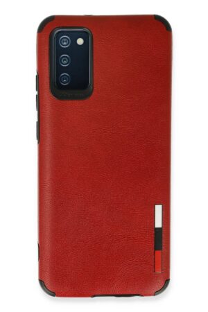 Samsung Galaxy A03S Kılıf Loop Deri Silikon - Kırmızı-(5796)