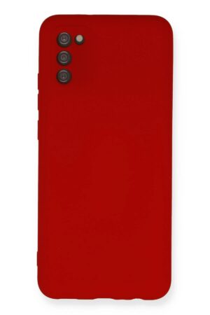 Samsung Galaxy A03S Kılıf Nano içi Kadife Silikon - Kırmızı-(5796)