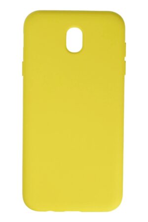 Samsung Galaxy J7 Pro / J730 Kılıf Nano içi Kadife Silikon - Sarı-(5796)