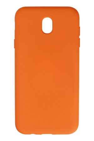 Samsung Galaxy J7 Pro / J730 Kılıf Nano içi Kadife Silikon - Turuncu-(5796)