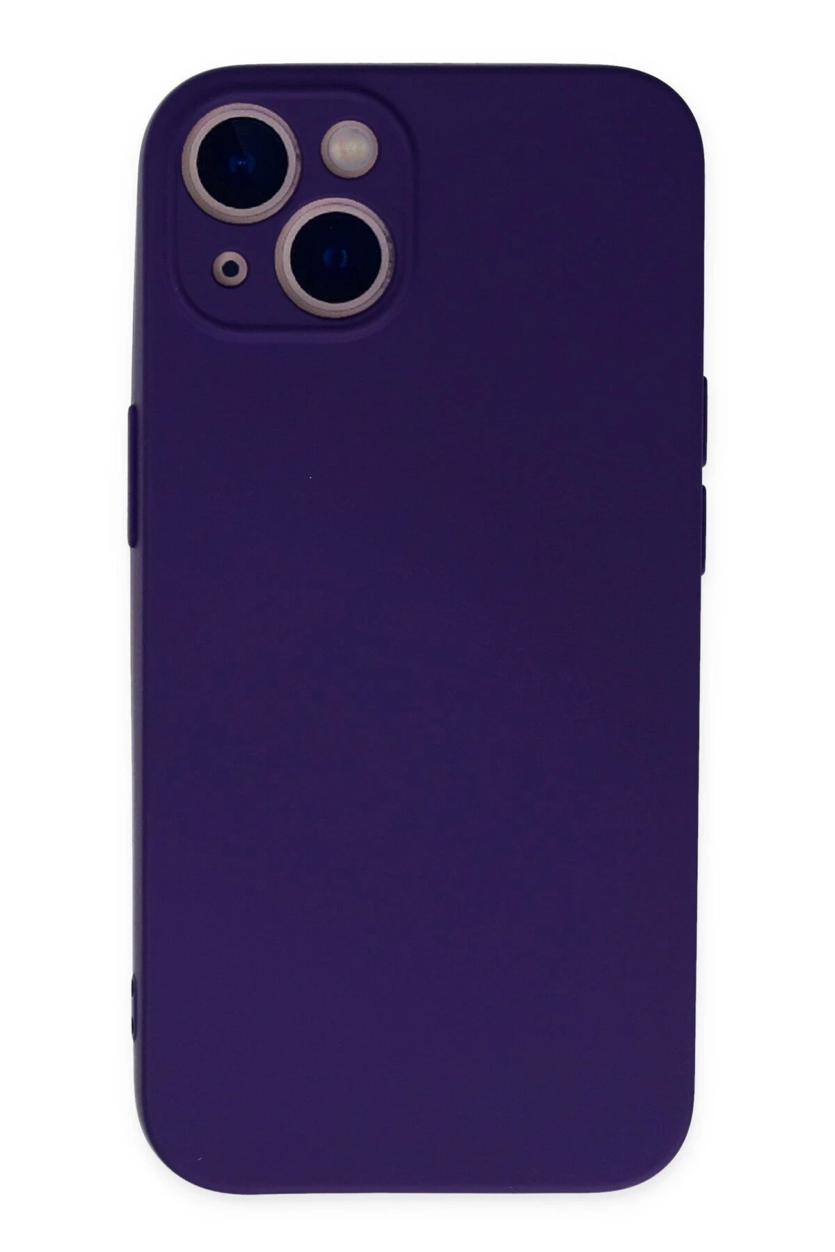 iPhone 13 Mini Kılıf Nano içi Kadife Silikon - Mor-(5796)
