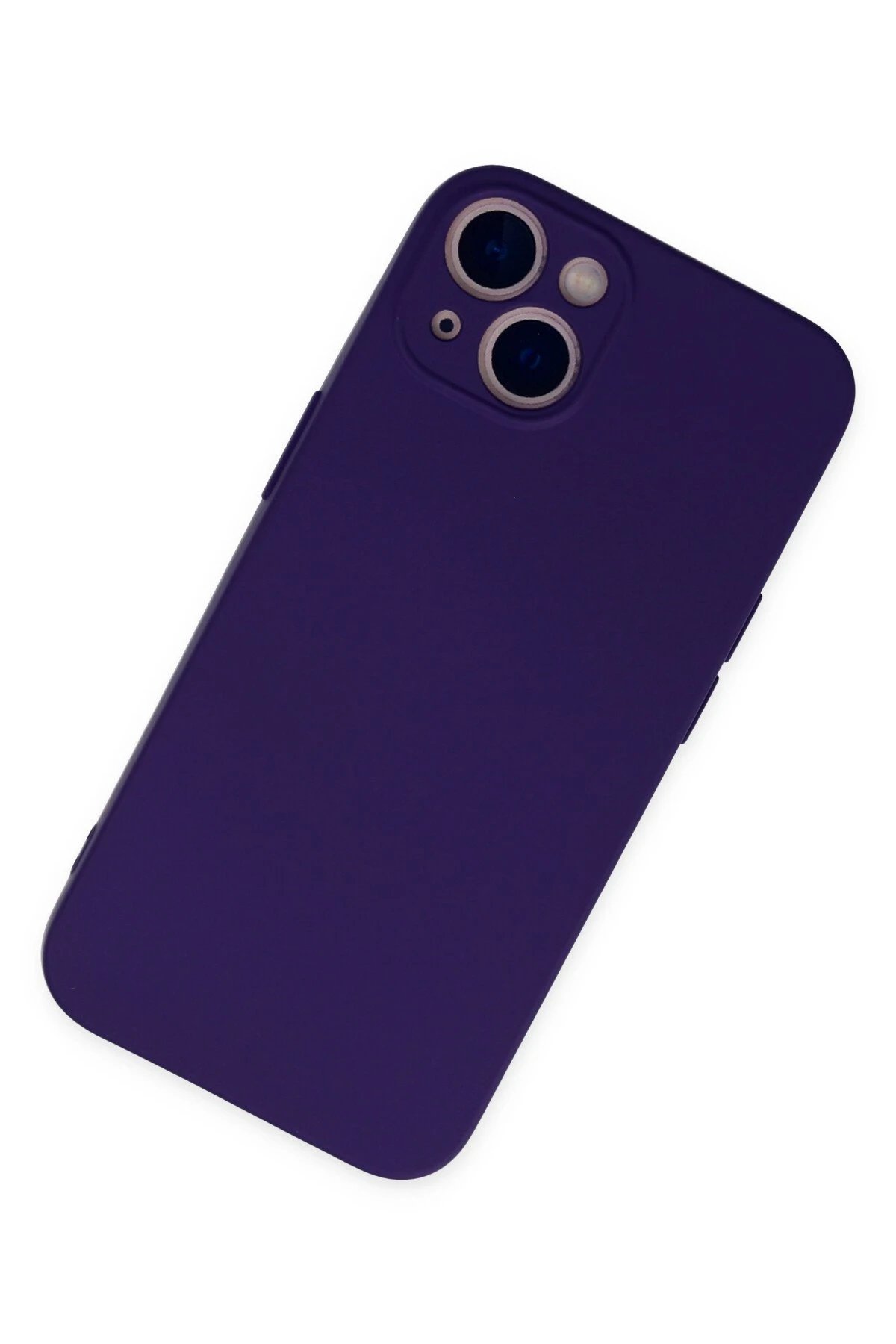 iPhone 13 Mini Kılıf Nano içi Kadife Silikon - Mor-(5796) - Görsel 2