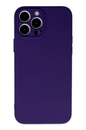 iPhone 13 Pro Max Kılıf Nano içi Kadife Silikon - Mor-(5796)