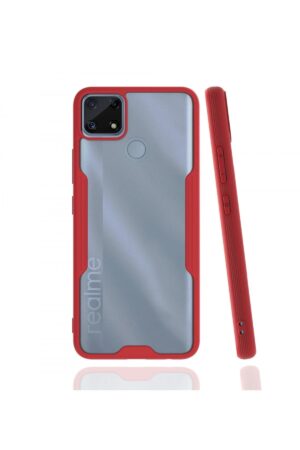 Realme C25 Kılıf Platin Silikon - Kırmızı-(5796)