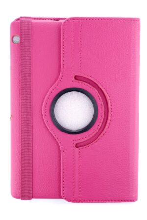 Huawei MediaPad T3 10 / 9.6 Kılıf 360 Tablet Deri Kılıf - Pembe-(5796)