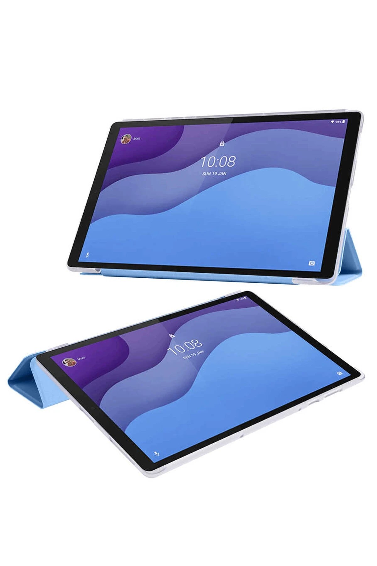 Lenovo M10 HD X306F Kılıf Tablet Smart Kılıf - Lacivert-(5796) - Görsel 2