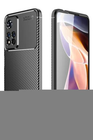 Xiaomi Redmi Note 11 Pro Plus 5G Kılıf Auto Focus Karbon Kapak - Siyah-(5796)