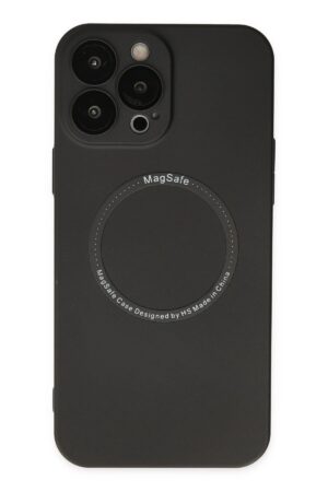 iPhone 13 Pro Kılıf Jack Magneticsafe Lens Silikon - Siyah-(5796)