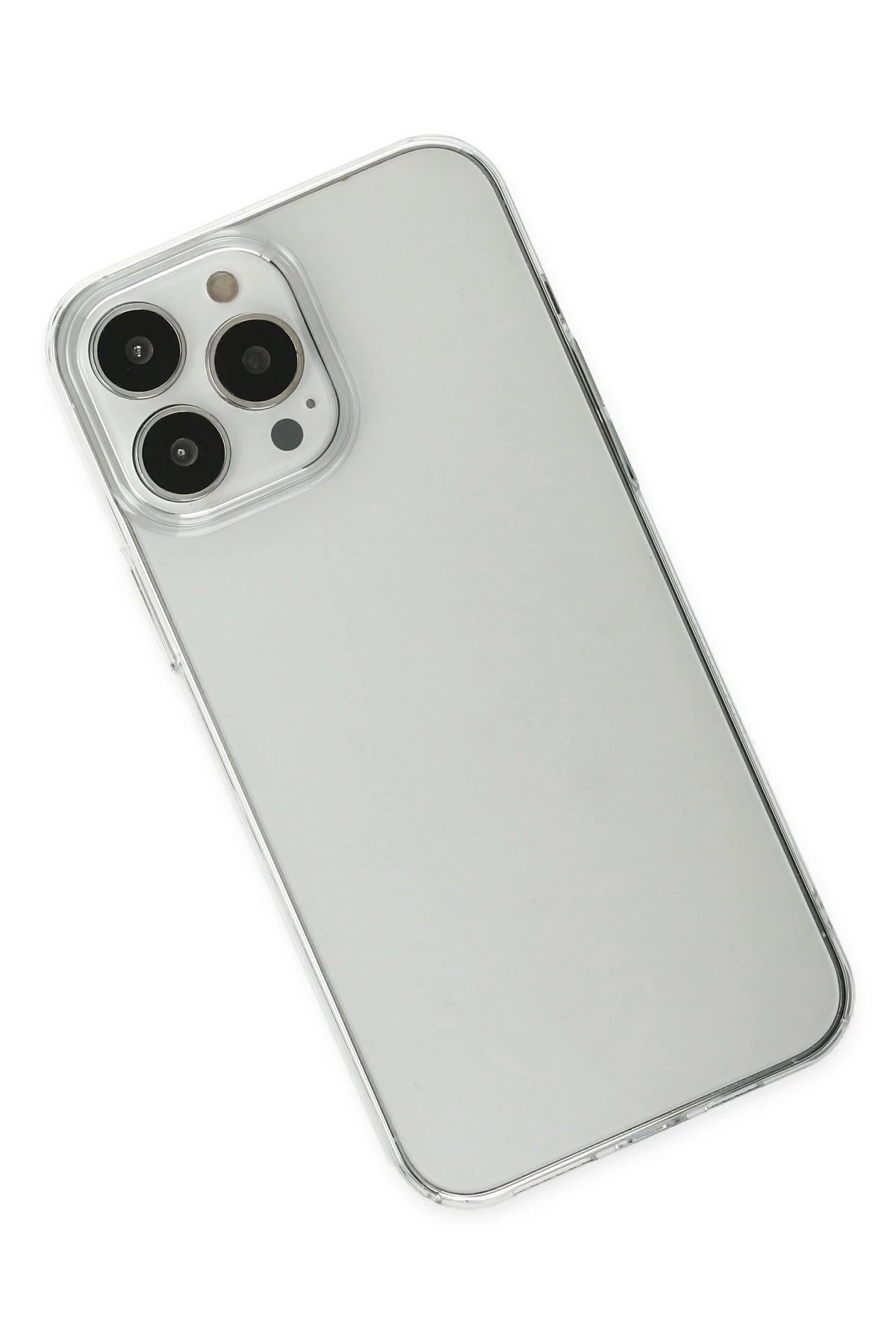 iPhone 13 Pro Max Kılıf Pc Sert Şeffaf Kapak - Şeffaf-(5796) - Görsel 3