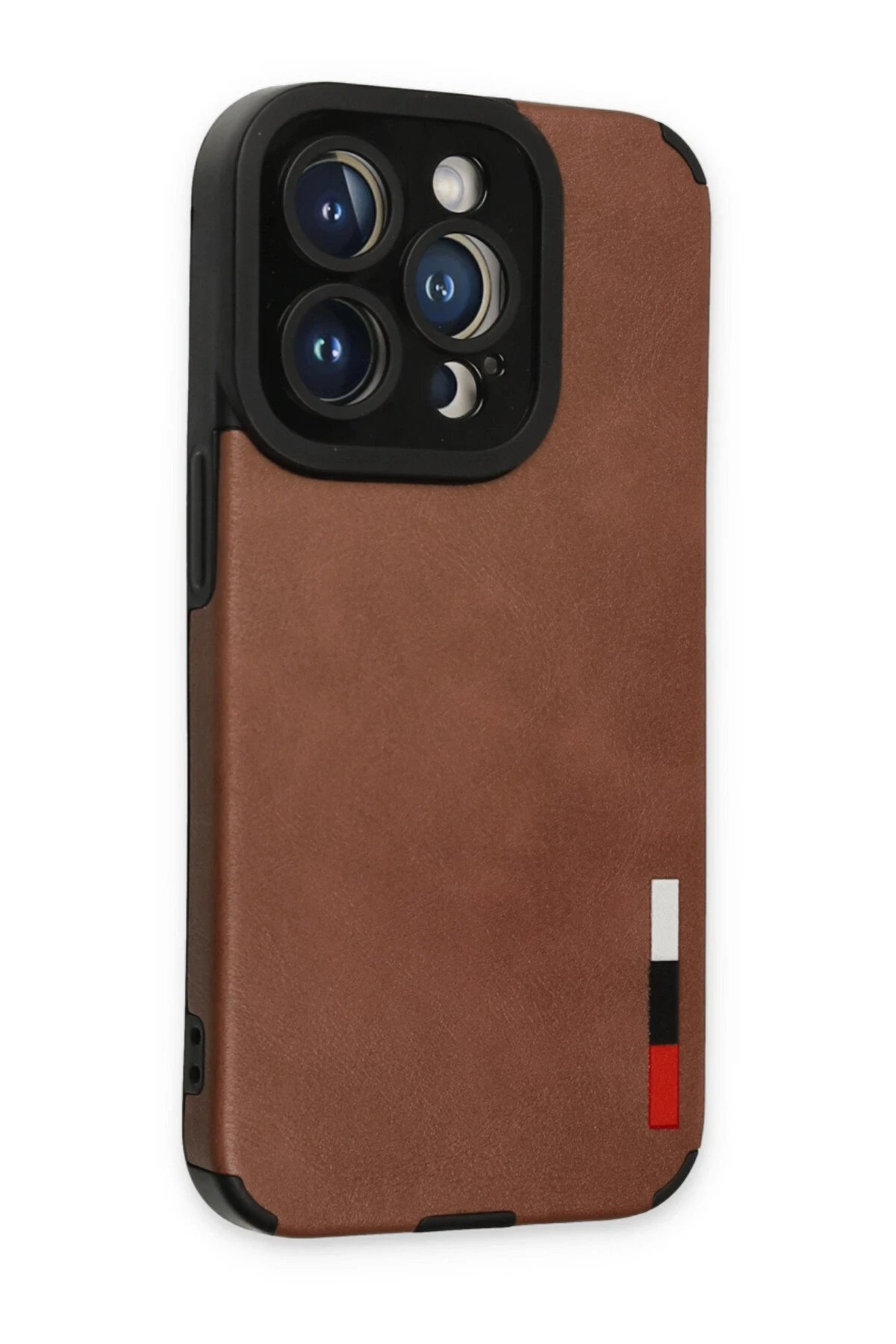 iPhone 14 Pro Max Kılıf Loop Deri Silikon - Kahverengi-(5796) - Görsel 2