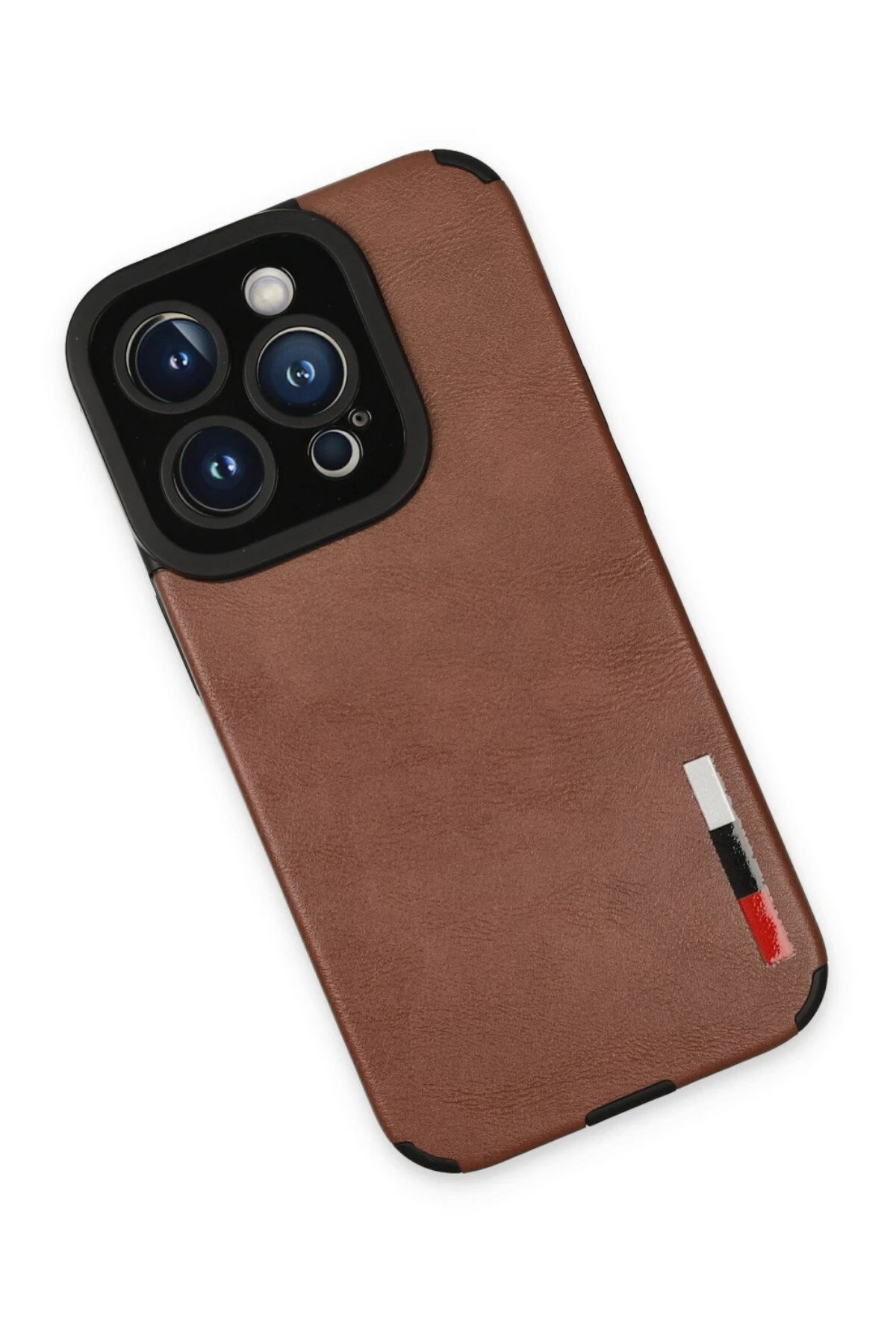 iPhone 14 Pro Max Kılıf Loop Deri Silikon - Kahverengi-(5796) - Görsel 3