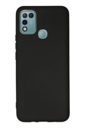 İnfinix Hot 10 Play Kılıf Nano içi Kadife Silikon - Siyah-(5796)