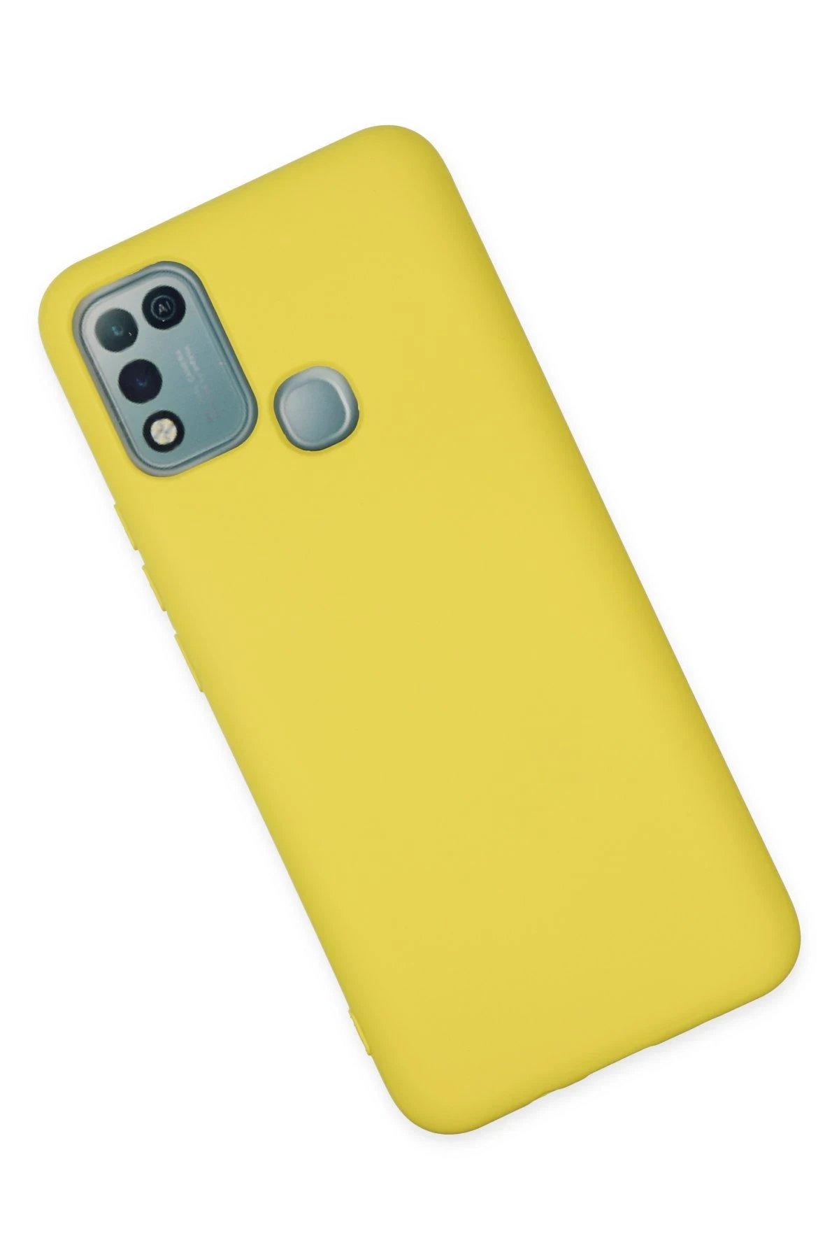 İnfinix Hot 10 Play Kılıf Nano içi Kadife Silikon - Sarı-(5796) - Görsel 3