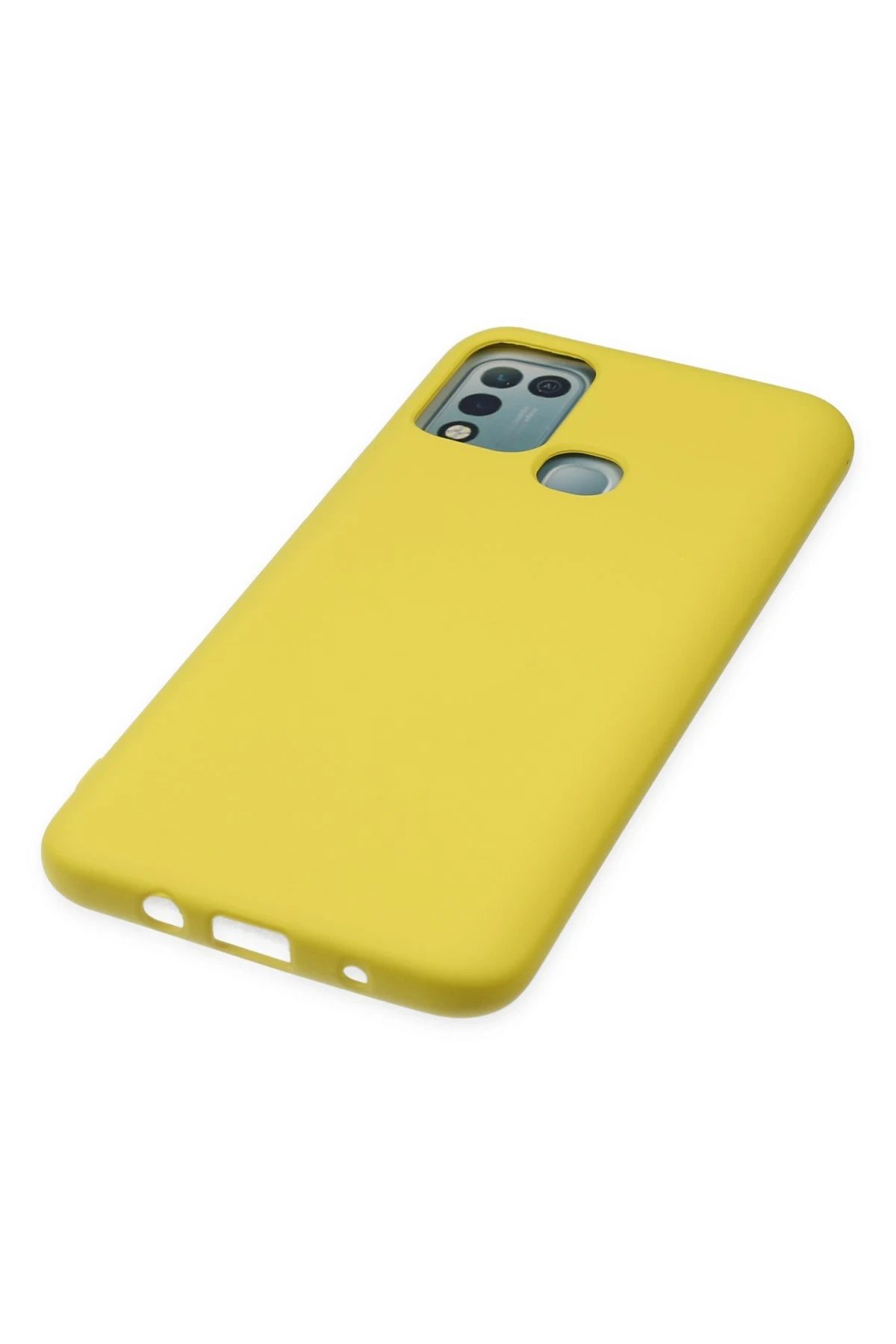 İnfinix Hot 10 Play Kılıf Nano içi Kadife Silikon - Sarı-(5796) - Görsel 4