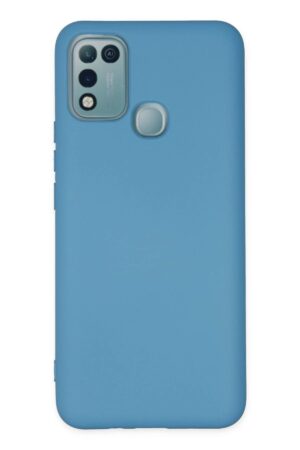 İnfinix Hot 10 Play Kılıf Nano içi Kadife Silikon - Mavi-(5796)