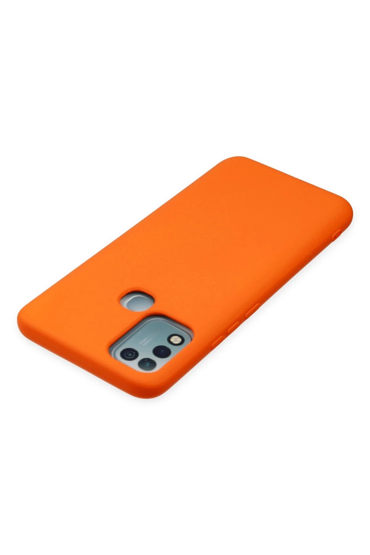 İnfinix Hot 10 Play Kılıf Nano içi Kadife Silikon - Turuncu-(5796) - Görsel 4
