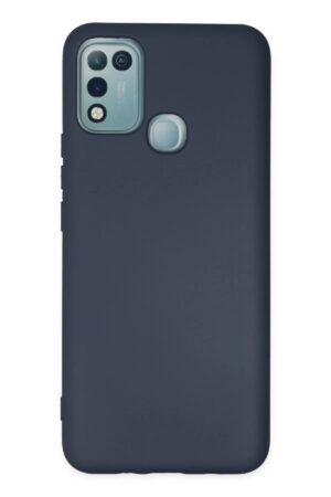 İnfinix Hot 10 Play Kılıf Nano içi Kadife Silikon - Lacivert-(5796)